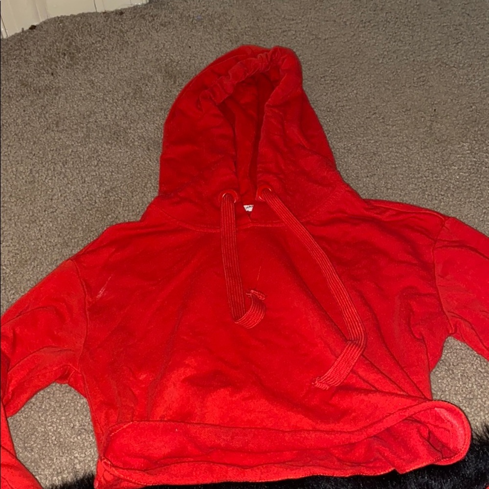 Red sweatshirt top